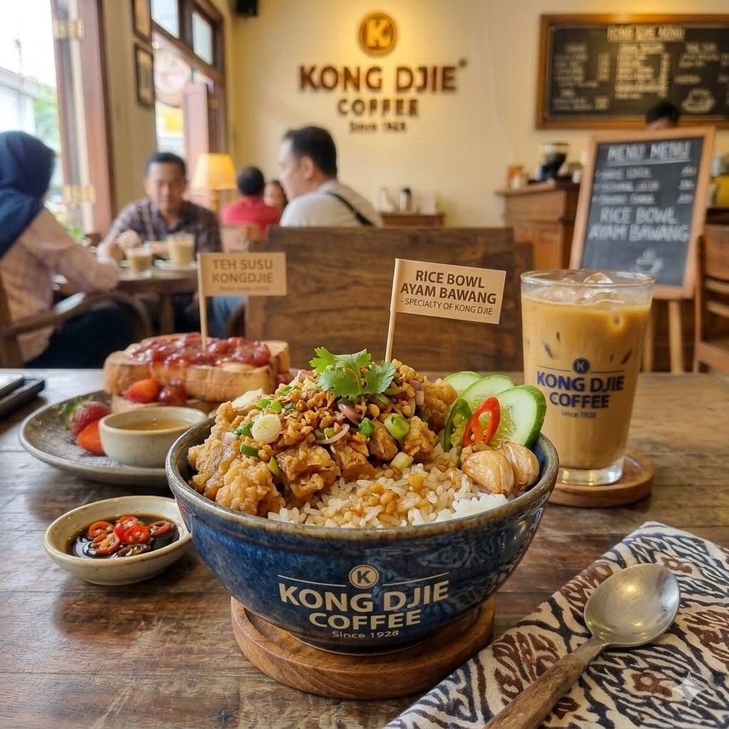 Rice Bowl Ayam Bawang Kedai Kopi Kong Djie